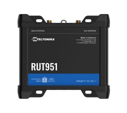 Picture of Teltonika RUT951 Industrial Cellular Router, 4G LTE (Cat 4), Dual SIM,WI-FI, Automatic WAN Failover, PSU included