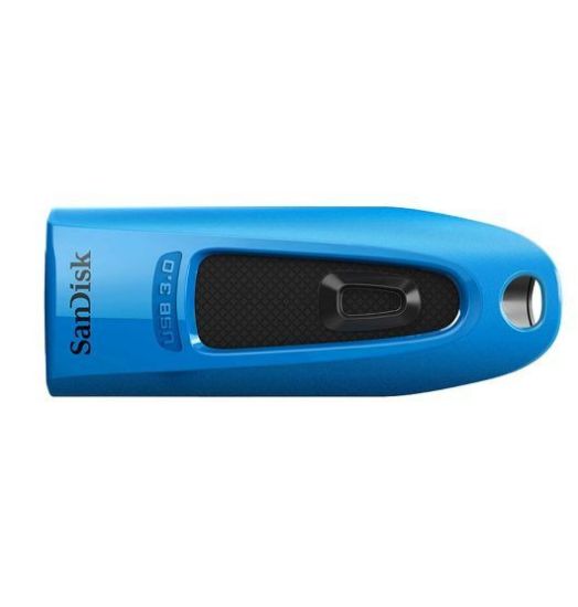 Picture of SanDisk Ultra 32GB USB3.0 Flash Drive ~130MB/s Memory Stick Thumb Key Lightweight SecureAccess Password-Protected Retail 5yr BLUE
