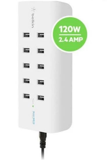 Picture of Belkin RockStar™ 10-Port USB Charging Station - White (B2B139au),Intelligent Charging,Desk Mountable,Overcurrent protection,CEW $5000,2 Years Warranty