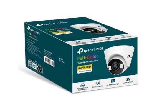 Picture of TP-Link VIGI 5MP C450(4mm)  Full-Colour Turret Network Camera, 4mm Lens, Two-Way Audio, Corridor Mode, Smart Detection 3YW