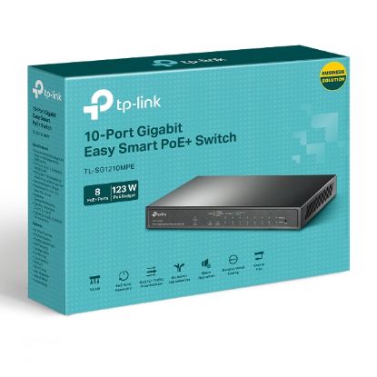 Picture of TP-Link TL-SG1210MPE 10-Port Gigabit Easy Smart Switch with 8-Port PoE+PORT: 8× Gigabit PoE+ Ports, 2x Gigabit Non-PoE Ports, 1× Combo Gigabit SFP S
