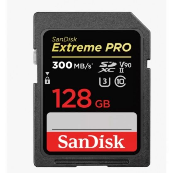 Picture of SanDisk SDSDXDK-128G-GN4IN 128GB Extreme PRO SDXC UHS-II Memory Card - Lifetime limited Warranty