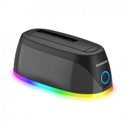 Picture of Simplecom SD336 USB 3.0 Docking Station for 2.5' and 3.5' SATA Drive with RGB Lighting