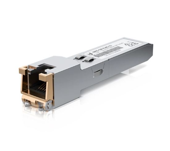Picture of Ubiquiti SFP to RJ45 Transceiver Module, 1000Base-T Copper SFP Transceiver, 1Gbps Throughput Rate, Supports Up to 100m