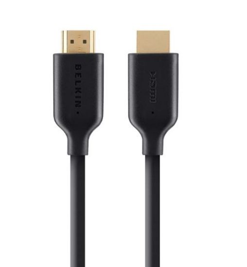 Picture of Belkin High Speed HDMI Cable With Ethernet 4K/Ultra HD Compatible (1M) - Black (F3Y021bt1M), 3D Compatible, 4K Cinema resolution, 2 Years Warranty