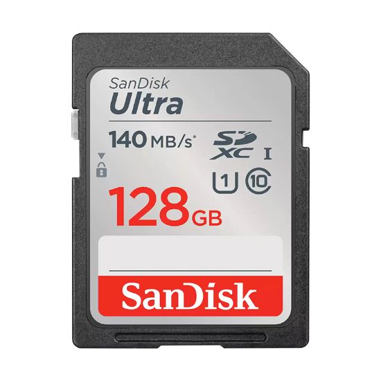 Picture of SanDisk Ultra 128GB SDHC SDXC UHS-I Memory Card 140MB/s Full HD Class 10 Speed Shock Proof Temperature Proof Water Proof X-ray Proof Digital Camera