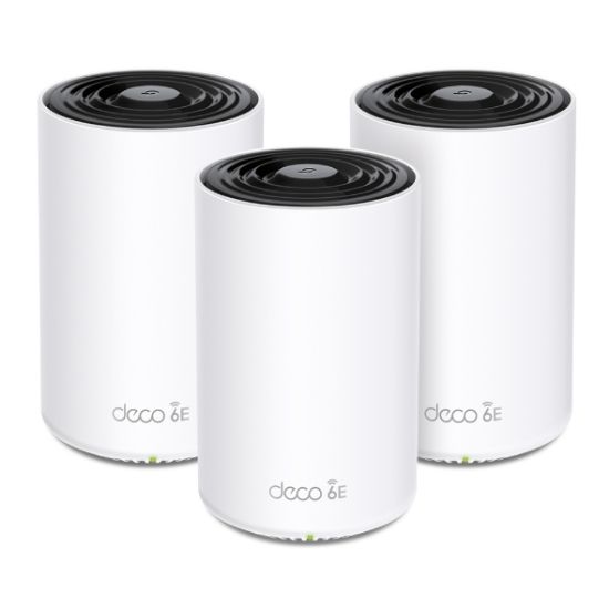 Picture of TP-Link Deco XE75 Pro(3-pack) AXE5400 Tri-Band Mesh Wi-Fi 6E System, 574 Mbps at 2.4 GHz + 2402 Mbps at 5 GHz + 2402 Mbps at 6 GHz