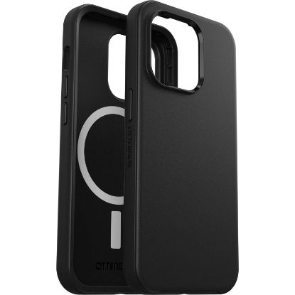 Picture of OtterBox Symmetry+ MagSafe Apple iPhone 14 Pro Case Black - (77-89038), DROP+ 3X Military Standard, Raised Edges, Ultra-Sleek, 7 Years Warranty