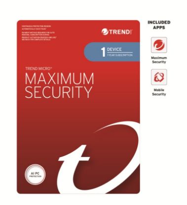Picture of Trend Micro Maximum Security (1 Device) 1 Year Retail Mini Box Auto Renew