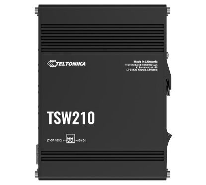 Picture of Teltonika TSW210 Industrial Ethernet Switch, 2x SFP Ports, 8x Gigabit Ethernet Ports with speeds of up to 1000 Mbps, DIN Rail, PSU excluded