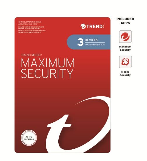 Picture of Trend Micro Maximum Security (3 Devices) 1 Year Retail Mini Box Auto Renew