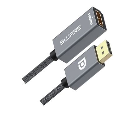 Picture of 8ware DisplayPort DP to HDMI Adapter Converter Cable 15cm - Male to Female 1080P Gold-Plated for PC/Laptop to HDTVs Projectors Displays Retail Pack