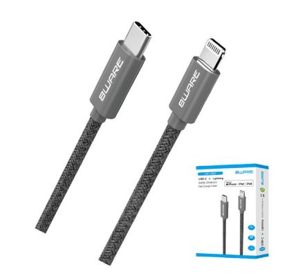 Picture of 8ware 1.5m Super Ultra USB-C to Lightning Cable Super Fast charging Strength Aluminium flexible nylon Apple iPone iPad iPod Mac Retail Pack