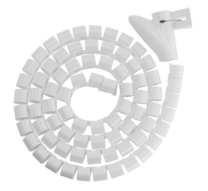 Picture of Brateck 25mm/1' Diameter Coiled Tube Cable Sleeve Material Polyethylene(PE) Dimensions 1000x25mm - White (LS)