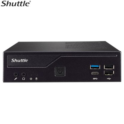 Picture of Shuttle DH610 Slim Mini PC 1L Barebone - Intel 12th/13th/14th Gen , 2xDDR4, 2.5' HDD/SSD bay, 2xLAN (1G & 2.5G), 2xRS232, HDMI, 2xDP, 120W, Vesa