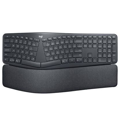 Picture of Logitech K860 ERGO Split Wireless Keyboard - Curved Ergonomic Split Keyboard, Bluetooth/2.4GHz USB