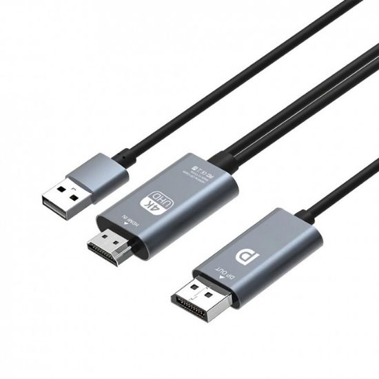 Picture of Simplecom TH201 HDMI to DisplayPort Active Converter Cable 4K@60hz USB Powered 2M