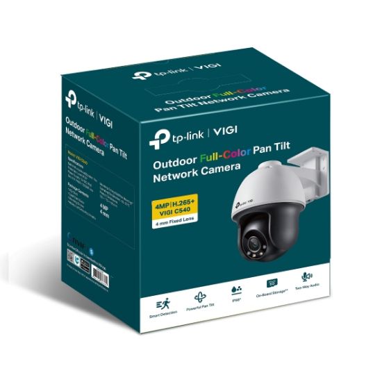 Picture of TP-Link VIGI 4MP C540(4mm) Outdoor Full-Colour Pan Tilt Network Camera, 4mm Lens, Smart Detection, 3YW