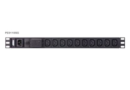 Picture of Aten 10 Port 1U Basic PDU with Surge Protection, supports 10A with 10 IEC C13 outputs
