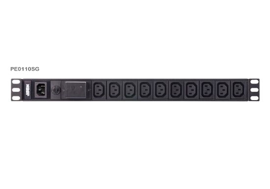Picture of Aten 10 Port 1U Basic PDU with Surge Protection, supports 10A with 10 IEC C13 outputs