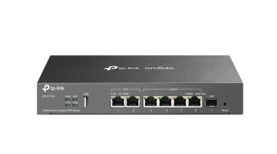Picture of TP-Link ER707-M2 Omada Multi-Gigabit VPN Router Omada, 2x 2.5Gbps RJ45, 5x Gigabit (1xSFP + 4x RJ45), Load Balance, 1x USB, High Security VPN