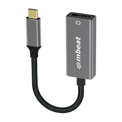 Picture of mbeat Elite USB-C to Display Port Adapter  -Converts USB-C to DisplayPort female port, 4K@60Hz (3840×2160),  15cm - Space Grey Weight: 30g