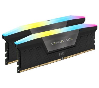 Picture of Corsair  Vengeance RGB 96GB (2x48GB) DDR5 UDIMM 5600MHz C40 1.25V Desktop Gaming Memory Black