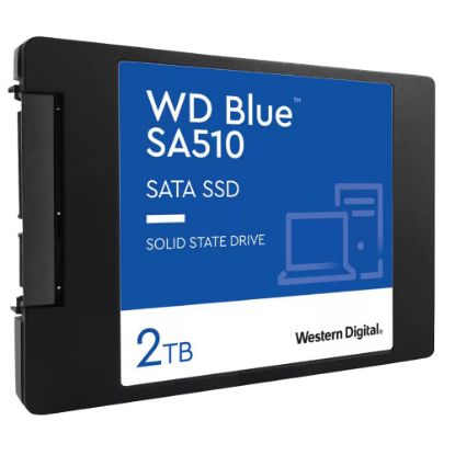 Picture of Western Digital WD 2TB Blue SA510 SATA SSD 2.5'/7mm Cased Read 560MB/s Write 520MB/s WDS200T3B0A  5-year Limited Warranty
