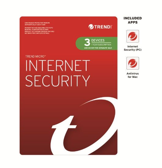 Picture of Trend Micro Internet Security (3 Devices) 1 Year Add-On Auto Renew OEM