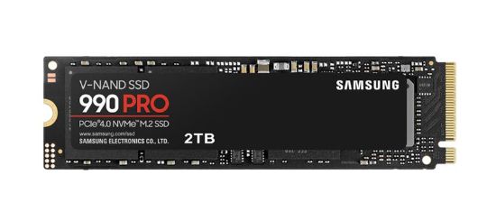Picture of Samsung 990 Pro 2TB Gen4 NVMe SSD 7450MB/s 6900MB/s R/W 1550K/1200K IOPS 1200TBW 1.5M Hrs MTBF for PS5 5yrs Wty