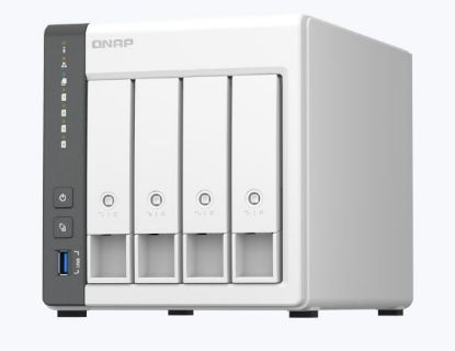 Picture of QNAP TS-433-4G 4 Bay NAS 64-bit ARM 4-core Cortex-A55 2.0GHz, 4GB On Board, Mali-G52 GPU, 2.5G Ethernet, WOL, 2*USB2, 1*USB3.2 Gen1