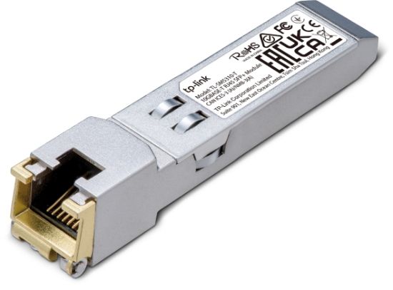 Picture of TP-Link TL-SM5310-T 10G BASE-T RJ45 SFP+ Module, Transmit data up to 30m* at 10 Gbps, Support DDM, Support TX Disable function, Metallic EnclosuRR