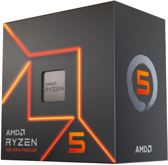 Picture of AMD Ryzen 5 7600 6 Cores / 12 Threads, 65 watts, Max Freq 5.2Ghz, 38MB Cache, Wraith Stealth Cooler & Radeon Graphics