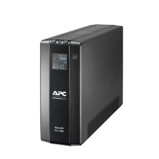 Picture of APC Back-UPS Pro 1300VA/780W Line Interactive UPS, Tower, 230V/10A Input, 8x IEC C13 Outlets, Lead Acid Battery, LCD, AVR