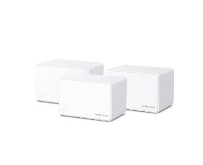 Picture of Mercusys Halo H80X(3-pack) AX3000 Whole Home Mesh Wi-Fi 6 System,3000 Mbps Dual Band Wi-Fi, Up to 650 Square Meters, 574/2402 Mbps, MU-MIMO (WIFI6)