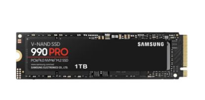 Picture of Samsung 990 Pro 1TB Gen4 NVMe SSD 7450MB/s 6900MB/s R/W 1550K/1200K IOPS 600TBW 1.5M Hrs MTBF for PS5 5yrs Wty