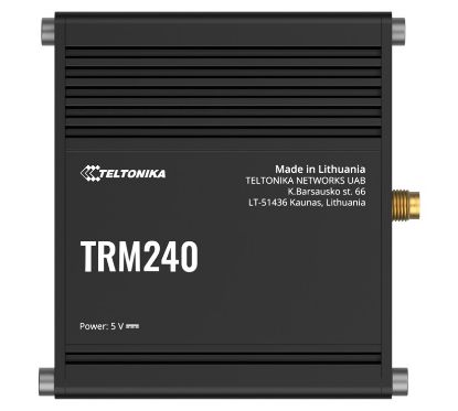 Picture of Teltonika TRM240 Industrial Cellular Modem, 4G/LTE (Cat 1), USB LTE Cat 1 Modem with a Rugged Housing and External Antenna Connector, PSU excluded