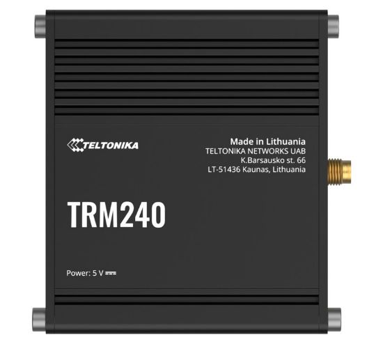 Picture of Teltonika TRM240 Industrial Cellular Modem, 4G/LTE (Cat 1), USB LTE Cat 1 Modem with a Rugged Housing and External Antenna Connector, PSU excluded