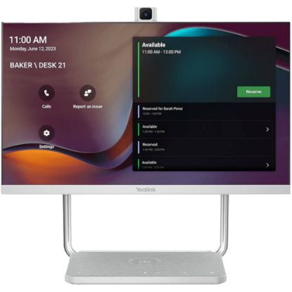 Picture of Yealink DeskVision A24 Microsoft Teams Display For Personal Collaboration, 24'Touch Screen, 4K Camera, Built-in Audio, Wireless Charging