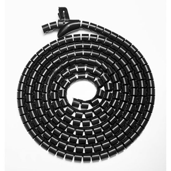 Picture of Brateck 30mm/1.2' Diameter Coiled Tube Cable Sleeve   Material Polyethylene(PE) Dimensions 1000x30mm -Black(LS)