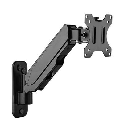 Picture of Brateck Single Screen Wall Mounted Gas Spring Monitor Arm,17'-32',Weight Capacity (per screen) 8kg; Matte Black