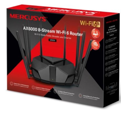 Picture of Mercusys MR90X AX6000 8-Stream Wi-Fi 6 Router, Up to 6 Gbps, MU-MIMO, OFDMA,WPA3