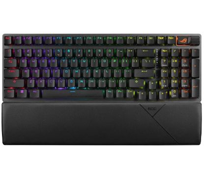 Picture of ASUS ROG STRIX SCOPE II 96 WL Snow Switch Wireless Gaming Mechanical Keyboard, Tri-mode Connection, Streamer hotkeys, PBT Keycaps, Quiet