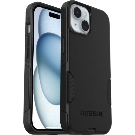 Picture of OtterBox Commuter Apple iPhone 16e/ iPhone 15 / iPhone 14 / iPhone 13 (6.1') Case Black - (77-92605), DROP+ 3X Military Standard, 7 Years Warranty