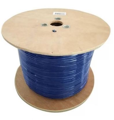 Picture of 8Ware 350m CAT6 Cable Roll Blue Bare Solid Copper Twisted Core PVC Jacket >305m Cable Roll on Wooden Rell