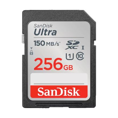 Picture of SanDisk Ultra 256GB SDHC SDXC UHS-I Memory Card 150MB/s Full HD Class 10 Speed Shock Proof Temperature Proof Water Proof X-ray Proof Digital Camera