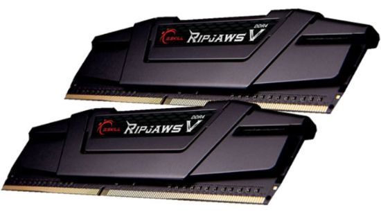 Picture of G.SKILL F4-3200C16D-32GVK 32GB (2 x 16GB)/ PC4-25600 / DDR4 3200 Mhz/ Timings 16-18-18-38/ Voltage 1.35V/ RipjawsV