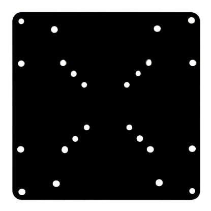 Picture of Brateck LCD 200X200 VESA Extension Plate Fit most 23'- 42' LED, LCD, Plasma flat panel TVs , Weight Capacity Up to 30kg