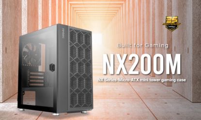 Picture of Antec NX200M m-ATX, ITX Case, Large Mesh Front for excellent cooling, Side Window, 1x 12CM Fan Included, Radiator 240mm. GPU 275mm (LS)