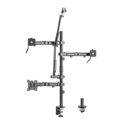 Picture of Brateck Single-Monitor All-in-One Studio Setup Desktop Mount Fix 17'-32' Up to 9kg, Fit Curved Monitor, 897x120x1000mm (LS)